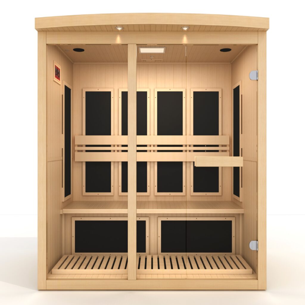 Pro 6 P6‐5240‐01 Near Zero EMF Far Infrared Sauna 4 Person Clear Glass Heater- 9 Carbon